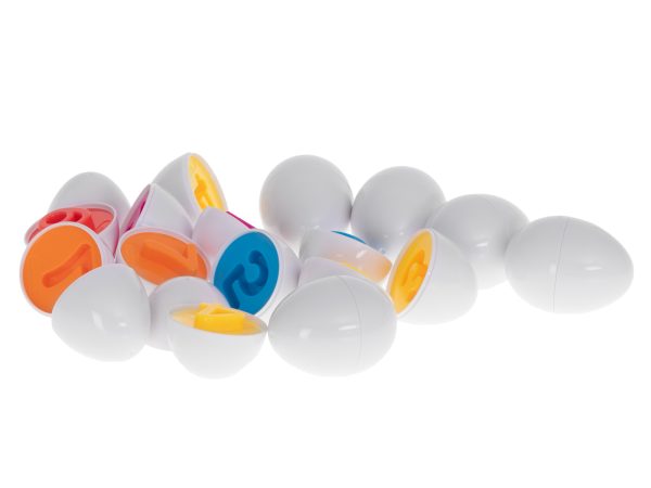 Educational sorter puzzle match shapes numbers eggs 12pcs
