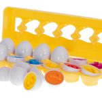 Educational sorter puzzle match shapes numbers eggs 12pcs
