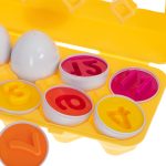 Educational sorter puzzle match shapes numbers eggs 12pcs