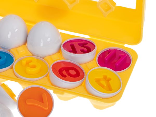 Educational sorter puzzle match shapes numbers eggs 12pcs