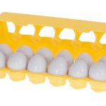 Educational sorter puzzle match shapes numbers eggs 12pcs