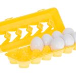 Educational sorter puzzle match shapes fruit eggs 12pcs