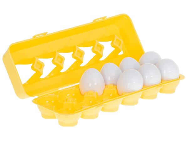 Educational sorter puzzle match shapes fruit eggs 12pcs