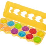 Educational sorter puzzle match shapes fruit eggs 12pcs