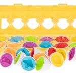 Educational sorter puzzle match shapes fruit eggs 12pcs