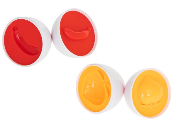Educational sorter puzzle match shapes fruit eggs 12pcs