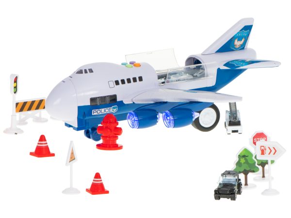 Toy police transport plane