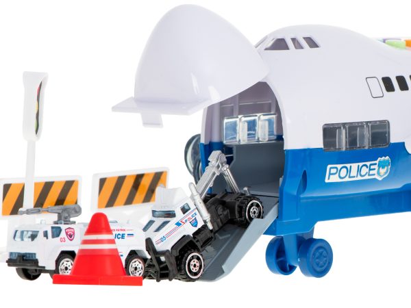 Toy police transport plane