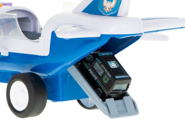 Toy police transport plane