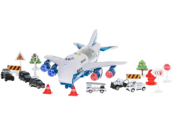 Toy police transport plane