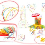 Building straws BOX construction blocks 1000el.