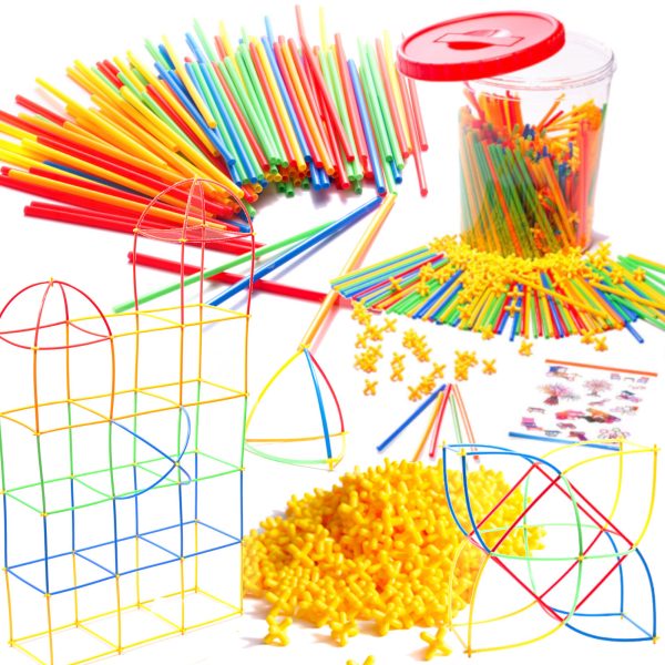Building straws BOX construction blocks 1000el.