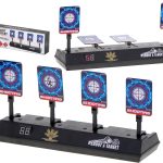 Electronic target plate for shooting digital 4 targets