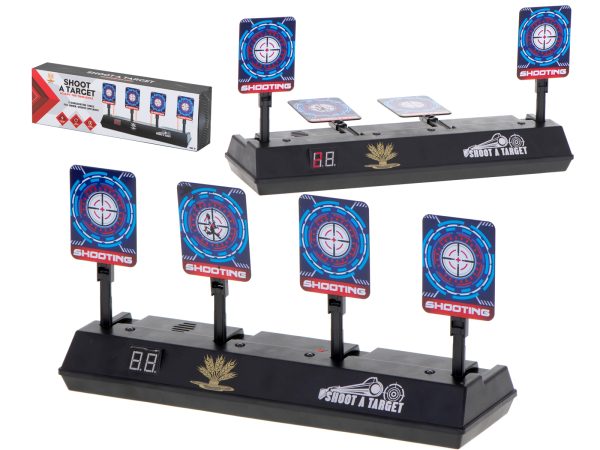 Electronic target plate for shooting digital 4 targets