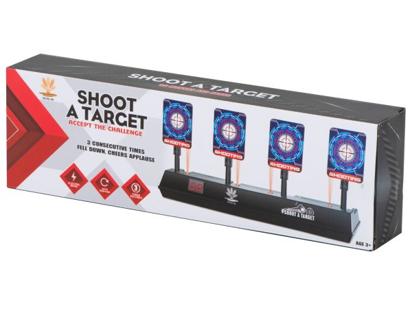 Electronic target plate for shooting digital 4 targets