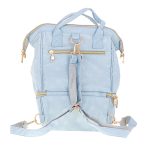 Nappy bag backpack and baby bottles blue