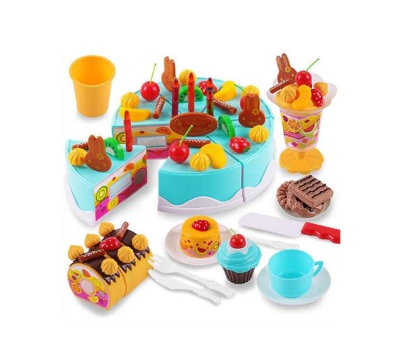 Birthday Cake Cutting Kitchen 75 pcs blue