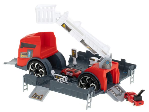 Transporter truck TIR 2in1 parking garage fire brigade