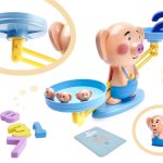 Educational weighing scales learning to count piggy large