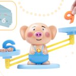 Educational weighing scales learning to count piggy large