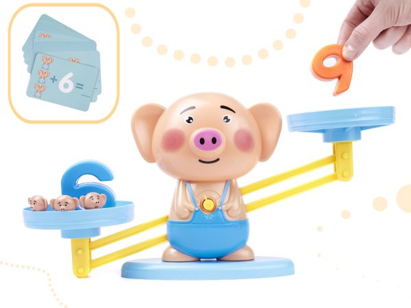 Educational weighing scales learning to count piggy large