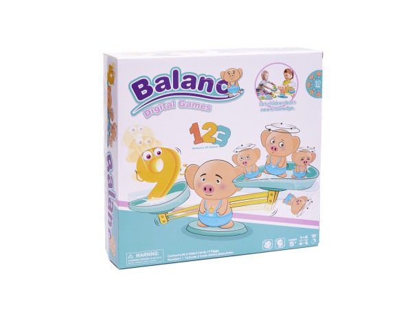 Educational weighing scales learning to count piggy large