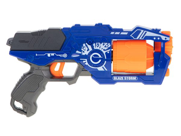 Blaze Storm foam dart gun + 20 darts blue