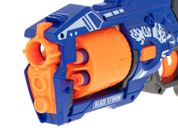 Blaze Storm foam dart gun + 20 darts blue