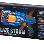 Blaze Storm foam dart gun + 20 darts blue
