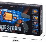 Blaze Storm foam dart gun + 20 darts blue