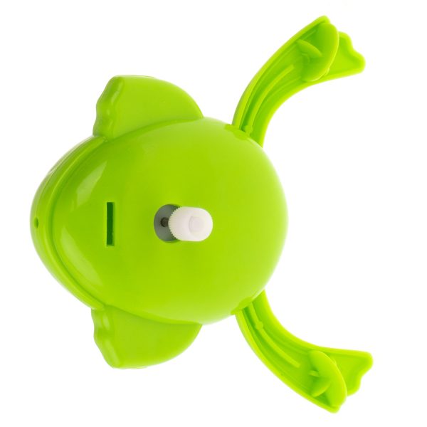 Screw-on swimming frog bath toy