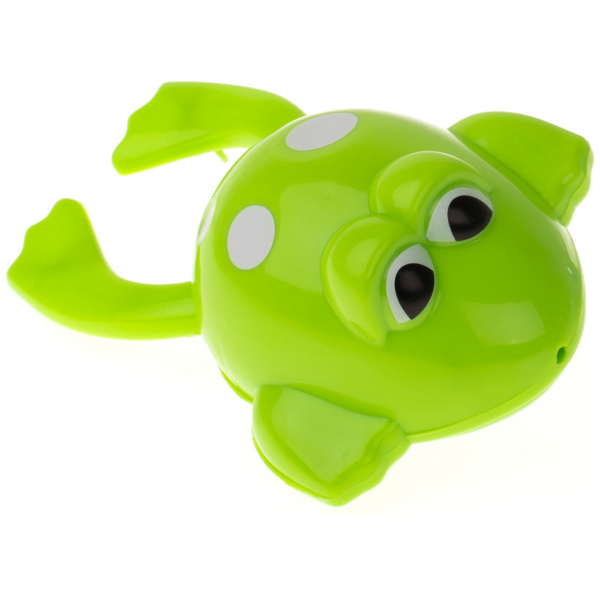 Screw-on swimming frog bath toy