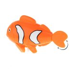 Orange screw-on fish bath toy