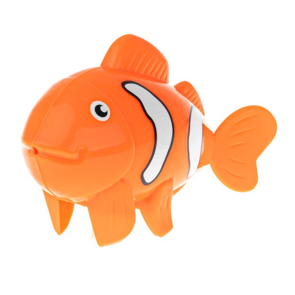 Orange screw-on fish bath toy