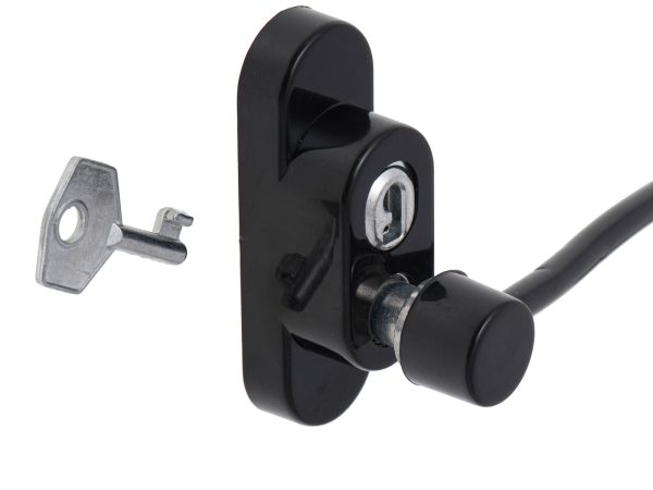 Security window lock + key black