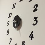 Wall clock black 12 hours
