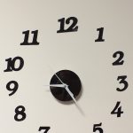 Wall clock black 12 hours