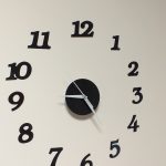 Wall clock black 12 hours