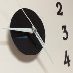 Wall clock black 12 hours