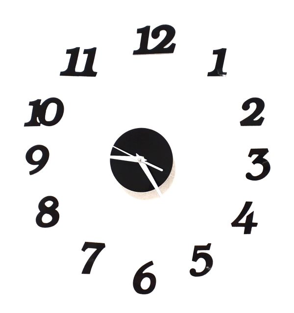 Wall clock black 12 hours