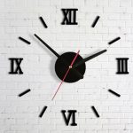Wall clock black roman numerals