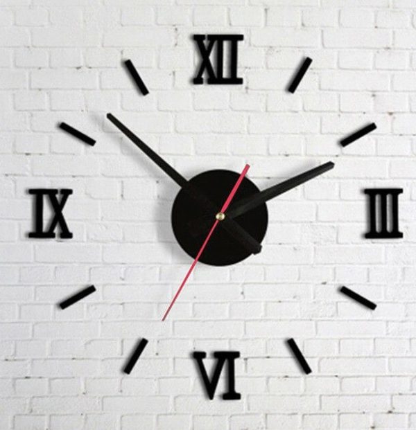 Wall clock black roman numerals