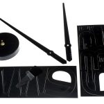 Wall clock large 80-120cm black 4 digits