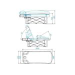 Spa beauty bed azzurro krystal 370-3 White