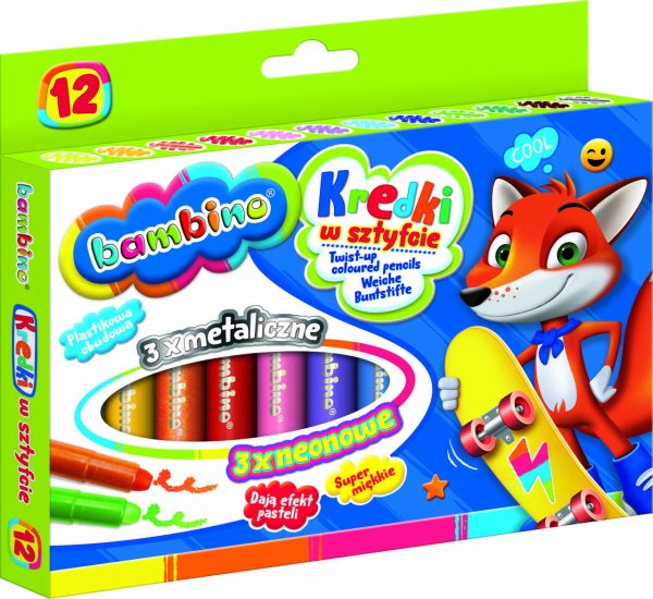 BAMBINO Stick Crayons 12 colours