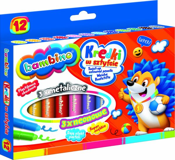 BAMBINO Stick Crayons 12 colours