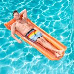 Inflatable water mattress orange