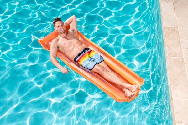 Inflatable water mattress orange
