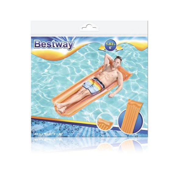 Inflatable water mattress orange