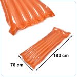 Inflatable water mattress orange